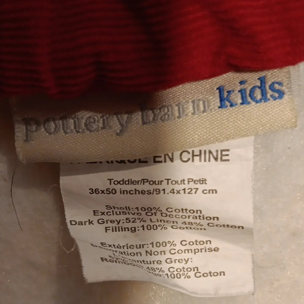 Pottery Barn Kids Holiday Quilt with Santa and Village Design